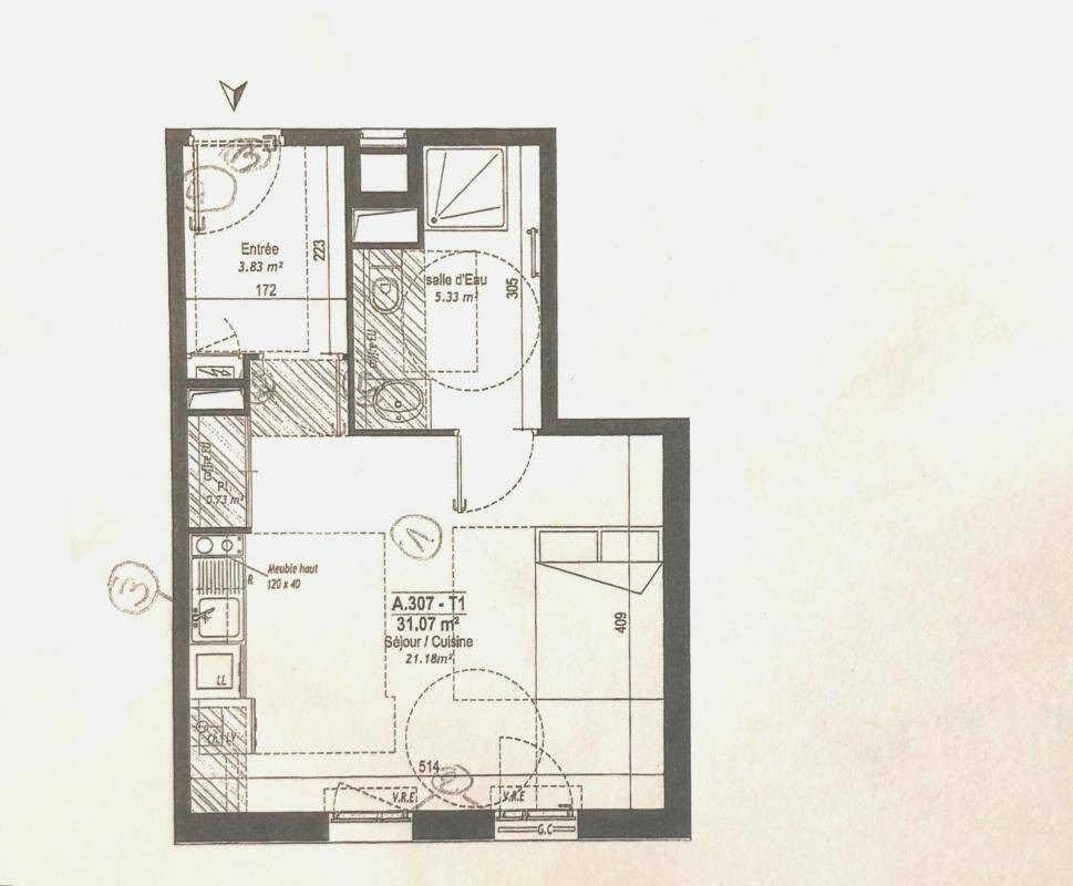 Location Appartement 1&nbsp;pièce 31&nbsp;m² Nantes